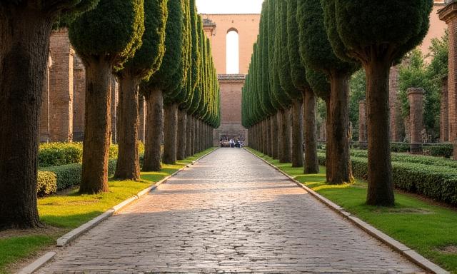 La Via Appia Antica al tramonto